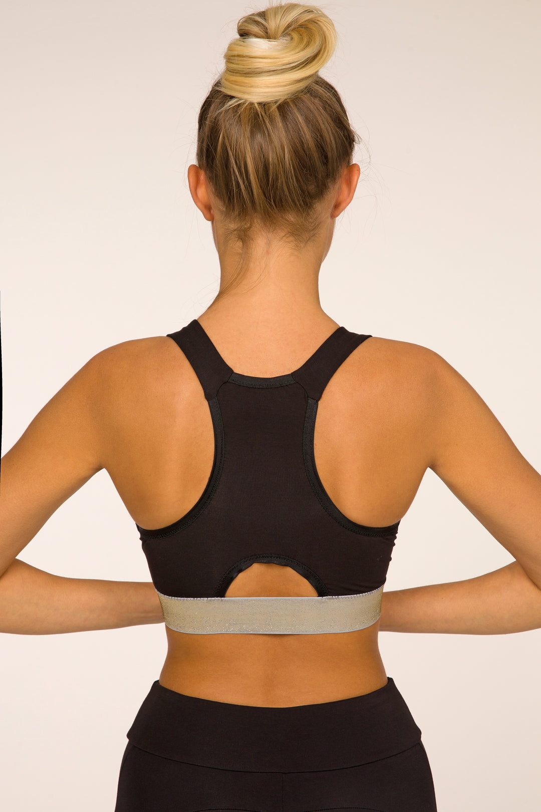 NY Sport Bra - Black/Silver