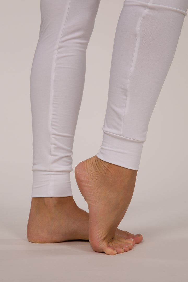 Florentine Jogger Pants - White/Pink