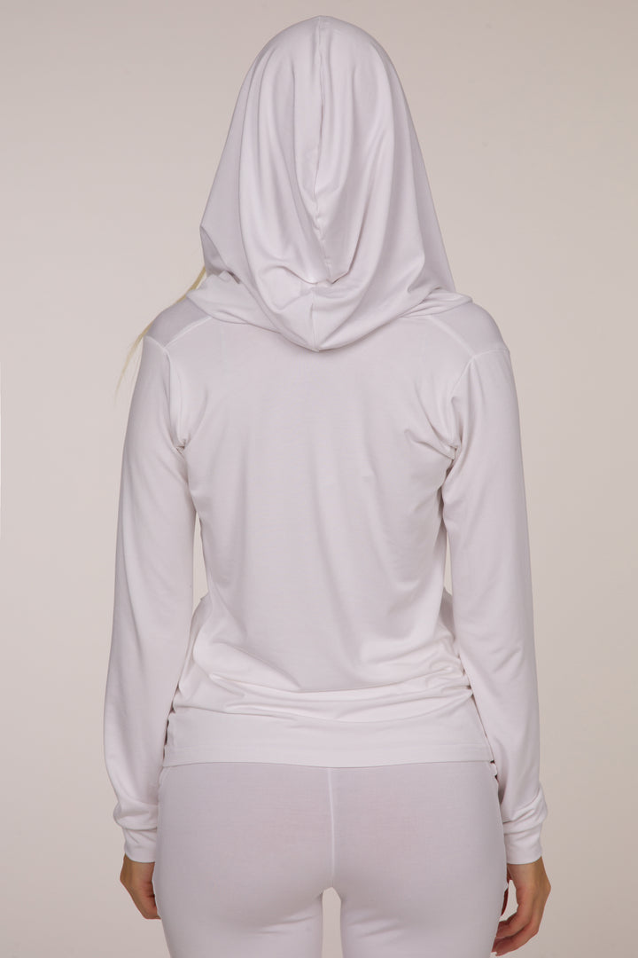 Florentine Hoodie Sweatshirt - White/Pink