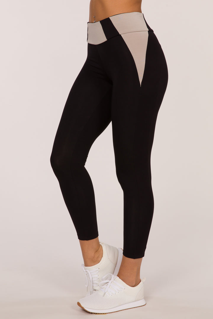 London High Rise 7/8 Legging - Black/Ice