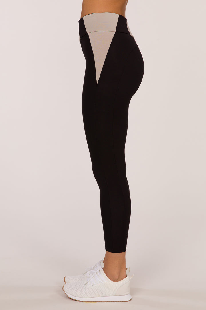 London High Rise 7/8 Legging - Black/Ice