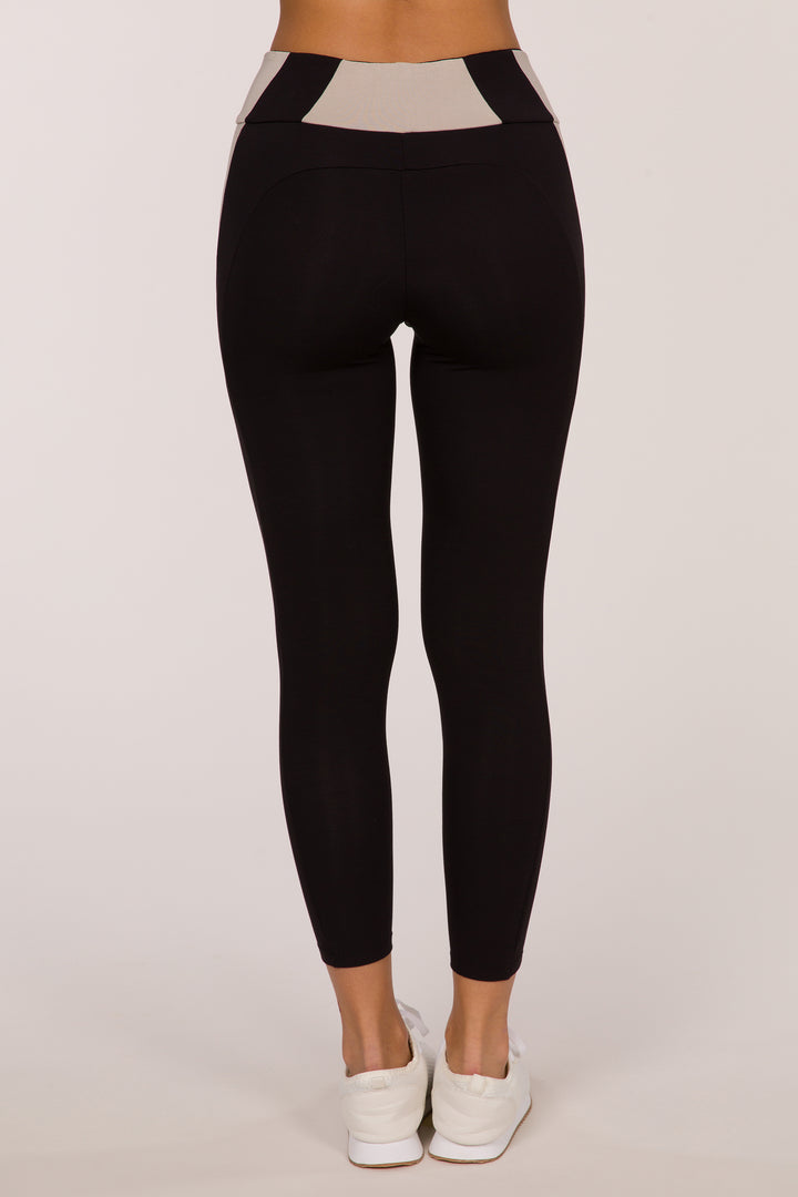 London High Rise 7/8 Legging - Black/Ice