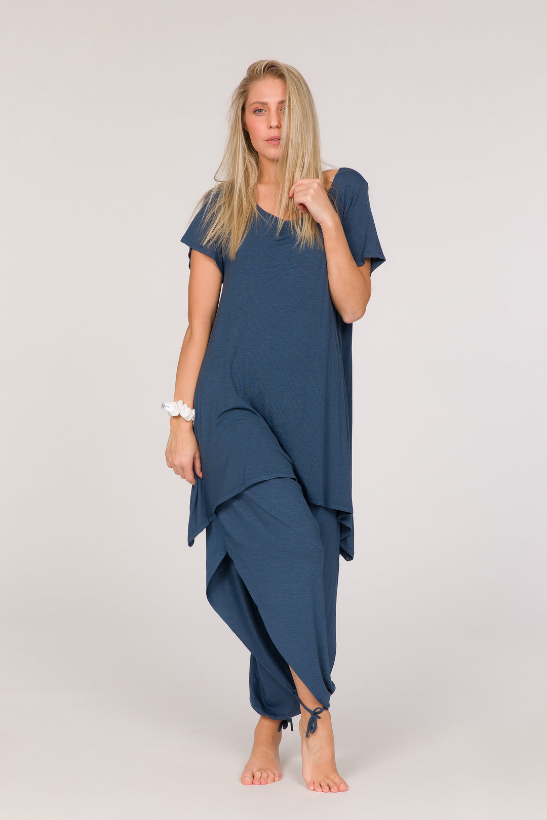 Boho Harem Pants - Blu mirtillo