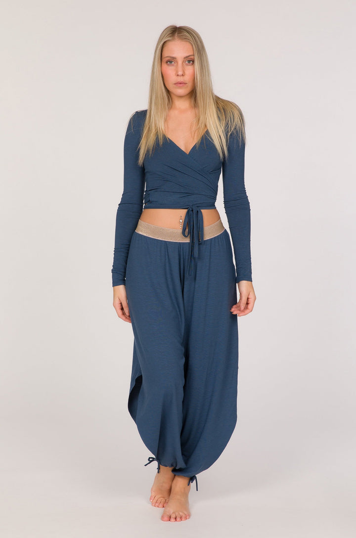 Boho Harem Pants - Blu mirtillo