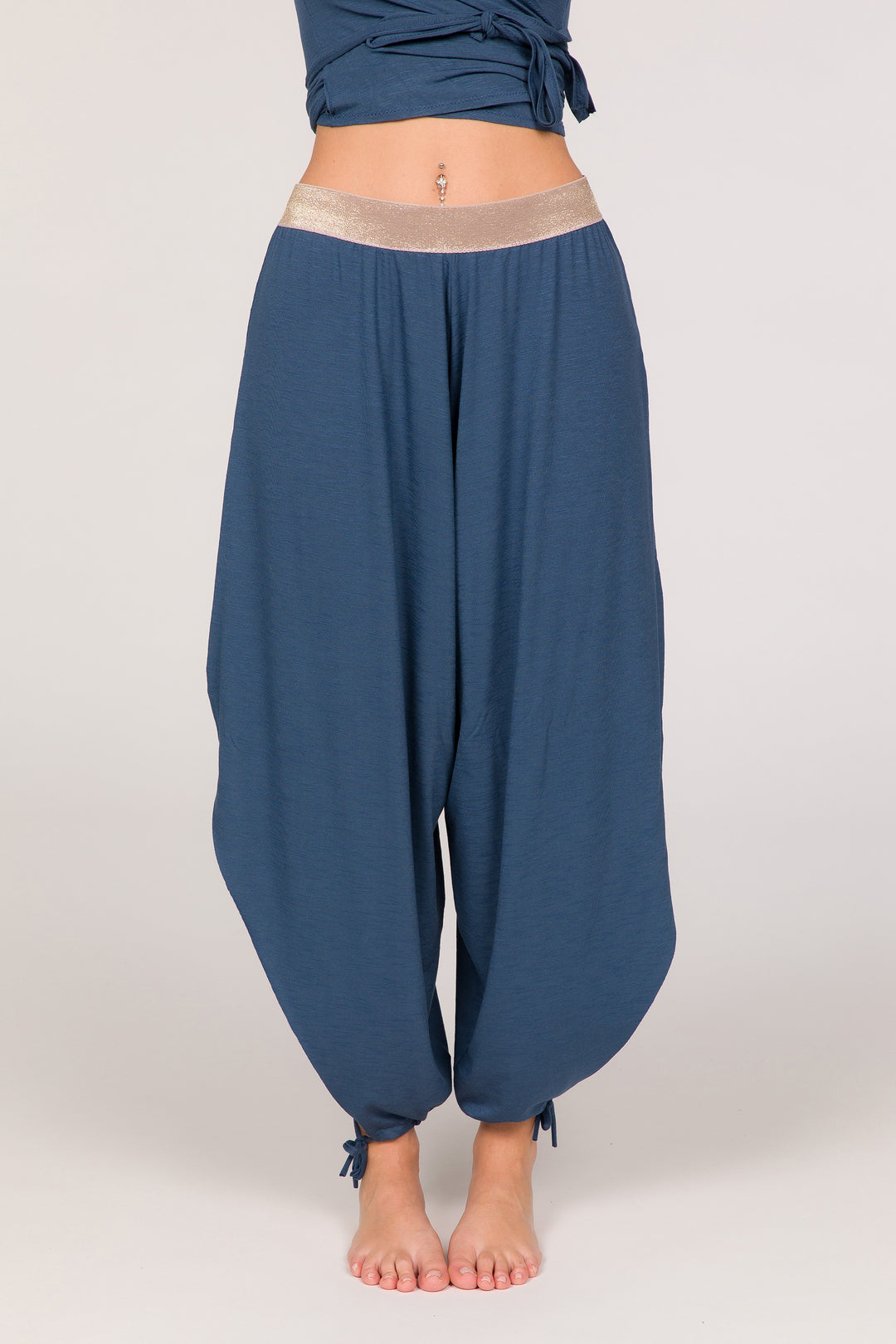 Boho Harem Pants - Blu mirtillo