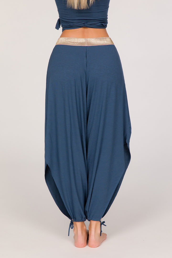 Boho Harem Pants - Blu mirtillo