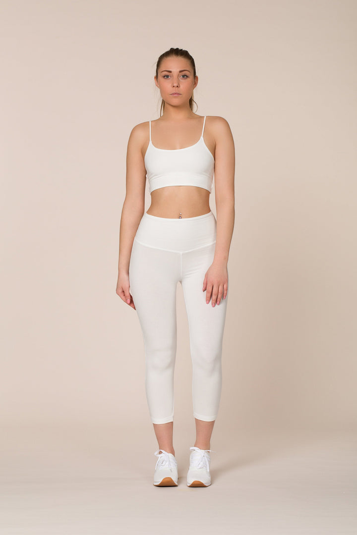 Yama Sport Bra - White/White