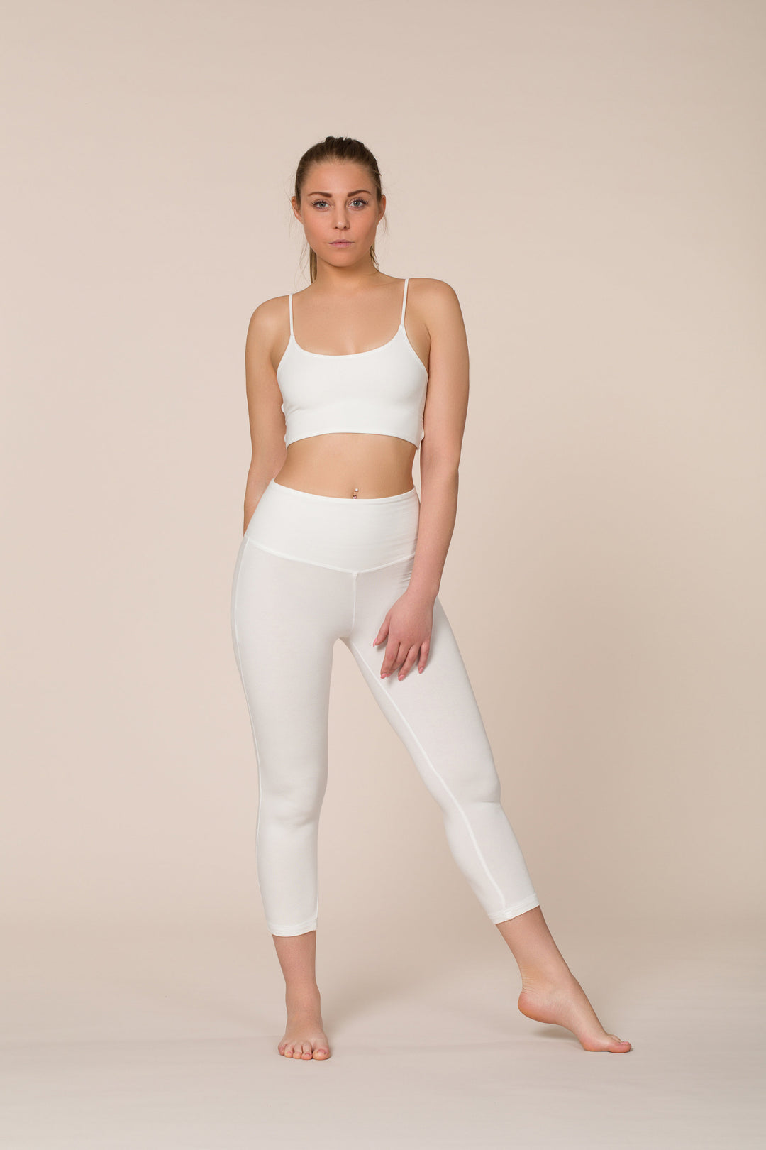 Parvati Legging - High Rise 7/8 - White