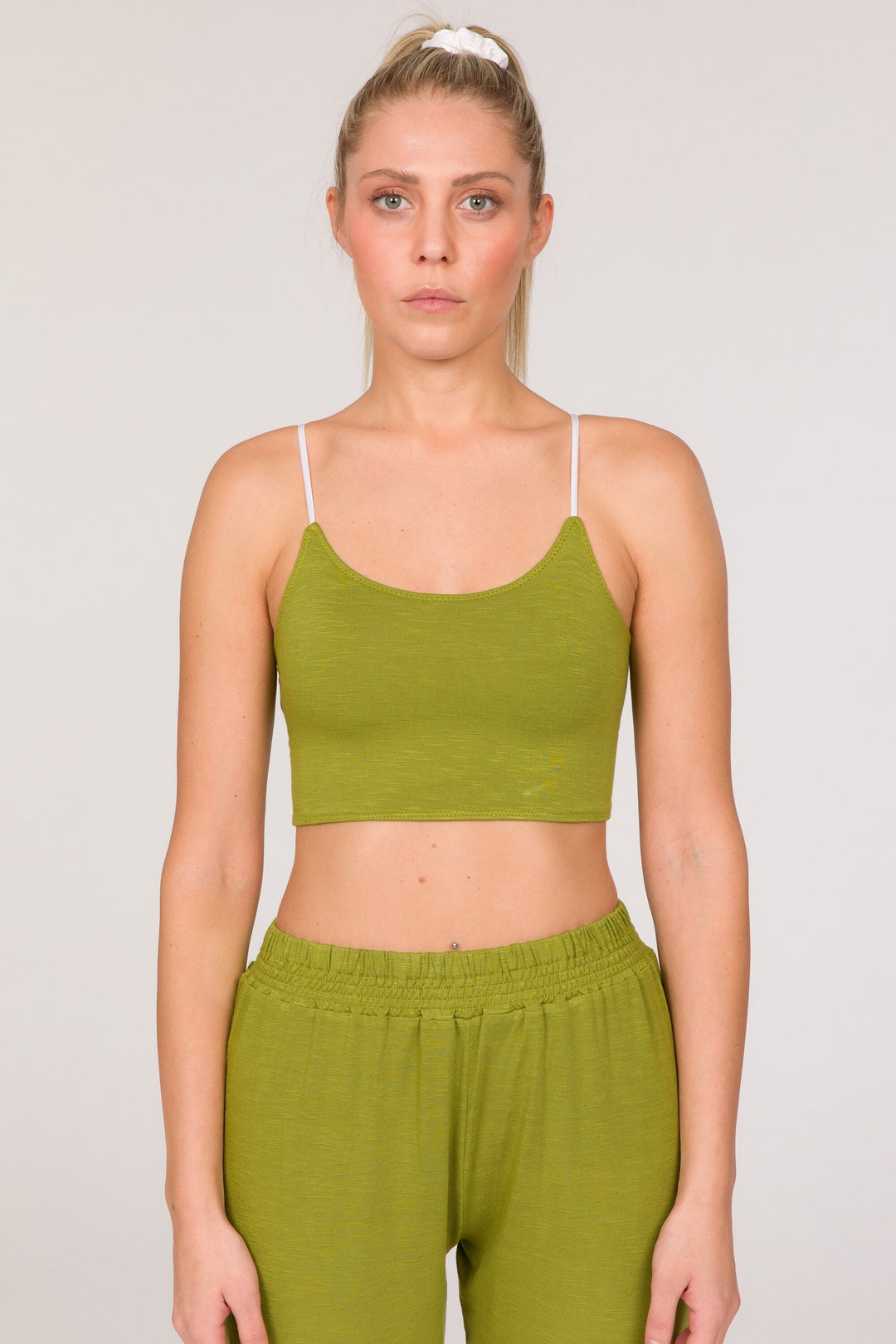 Yama Sport Bra - Green/White