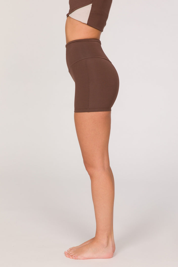 Parvati High Rise Short Pants - Chocolate