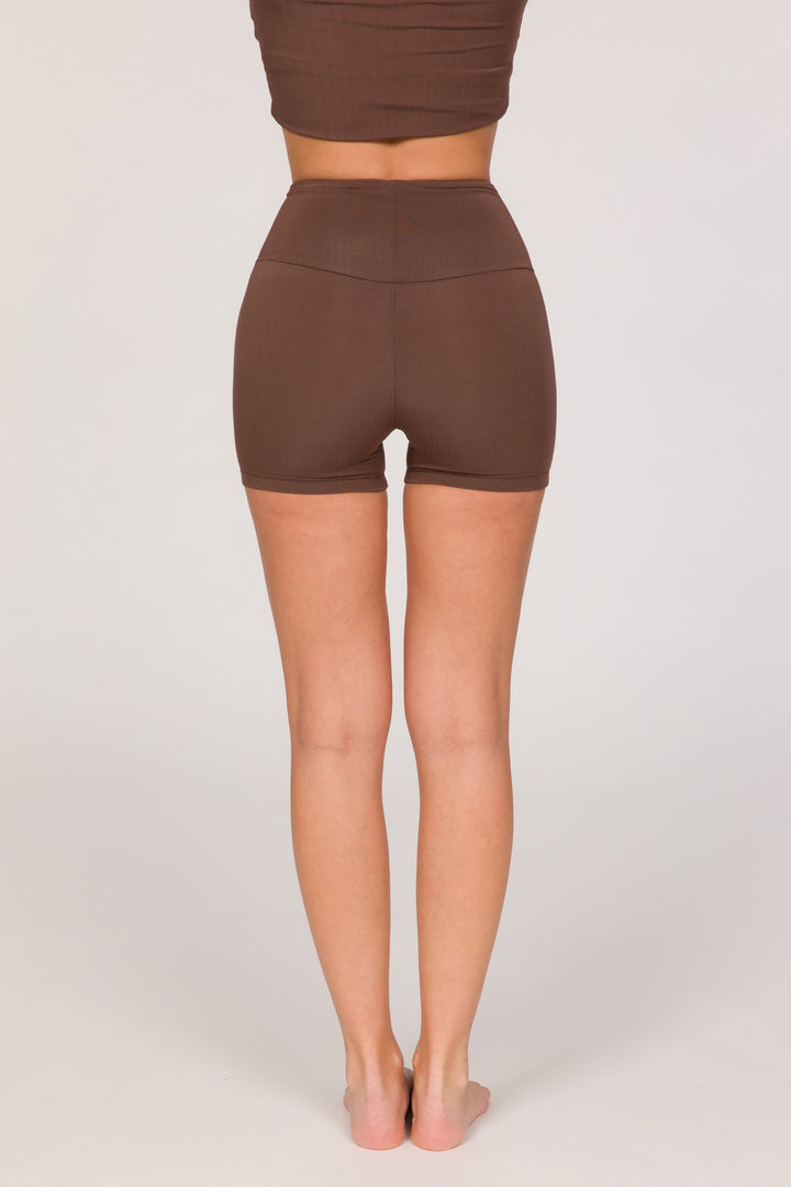 Parvati High Rise Short Pants - Chocolate