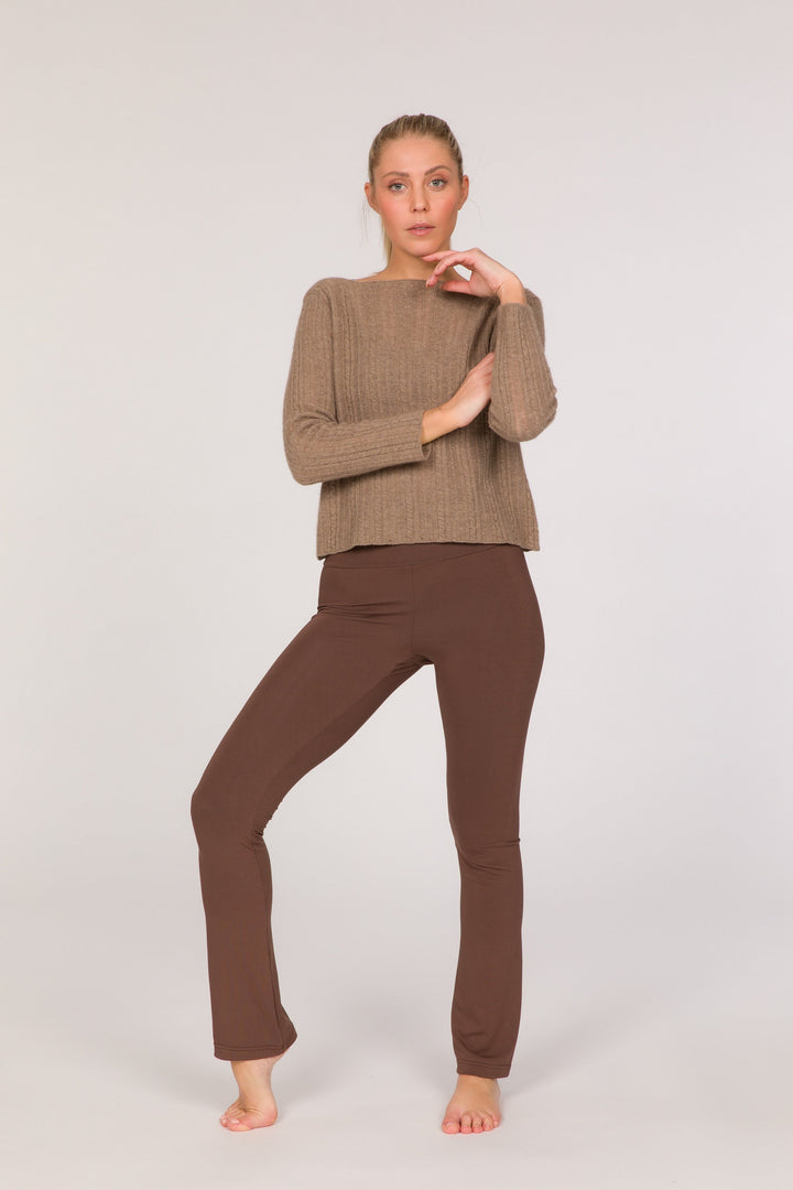 Dalai Eco-Cashmere Cable Knit Jumper - Dark Beige