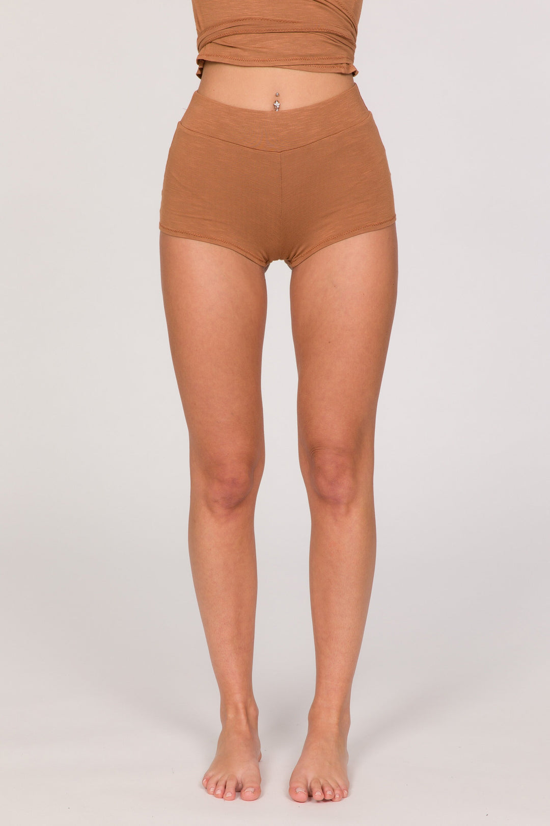 Adho - Mini Shorts / Culotte in Bamboo - Bronzo