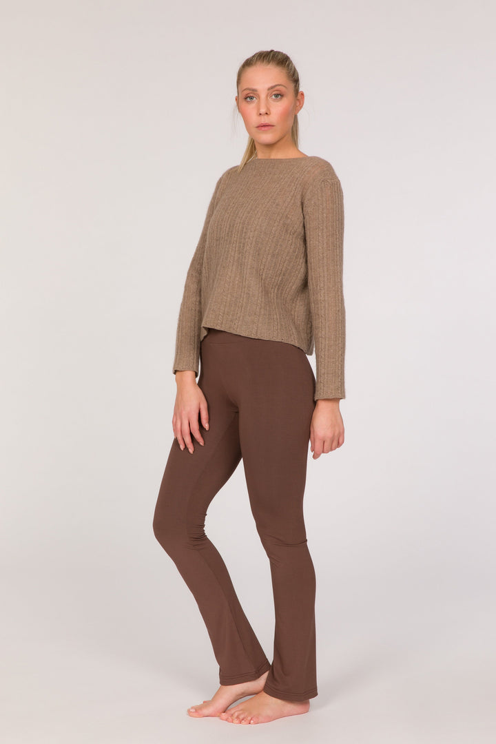 Kali Legging - Super High Rise Flared - Chocolate