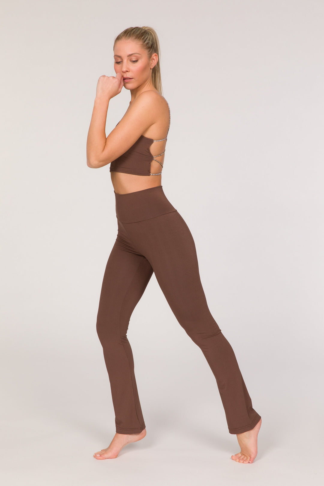 Kali Legging - Super High Rise Flared - Chocolate