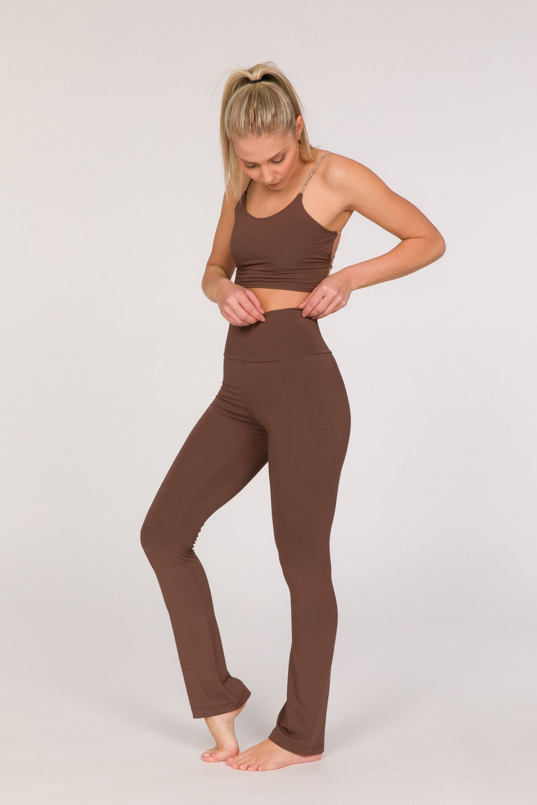 Kali Legging - Super High Rise Flared - Chocolate