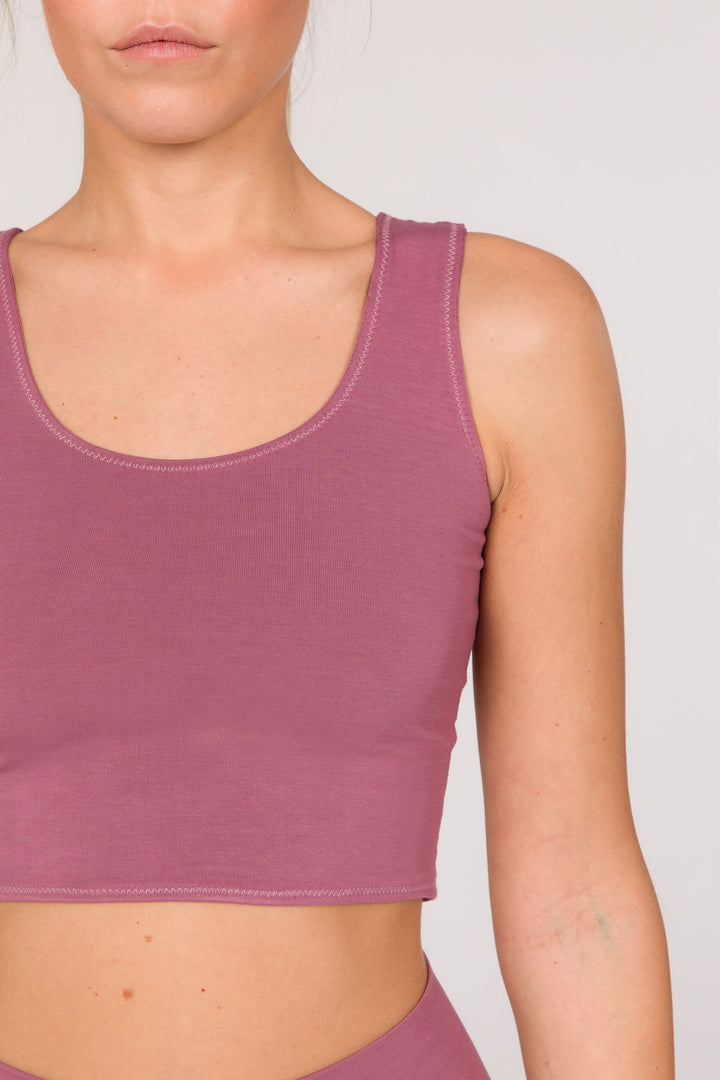 Fit Crop Tank Bra - Magenta